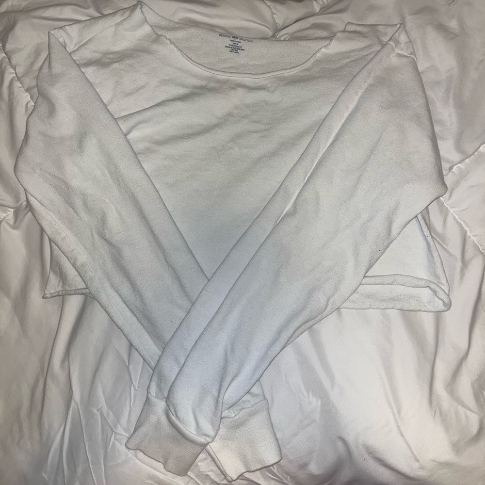 (very similar to)  White Brandy Melville Cameron cropped sweater
